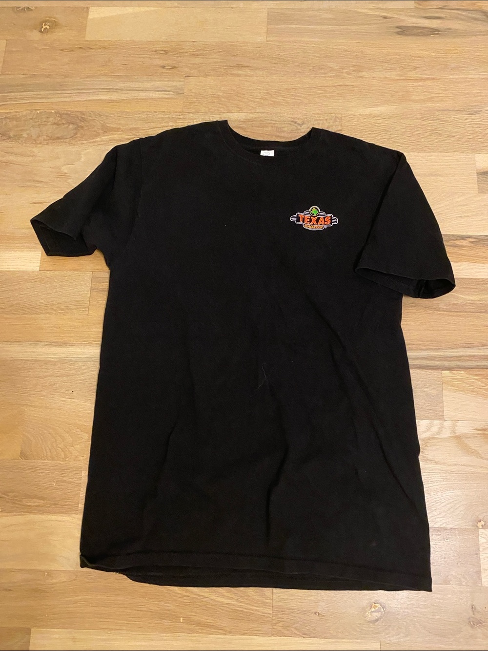Black Short Sleeve Graphic Tee with Texas Roadhouse Logo